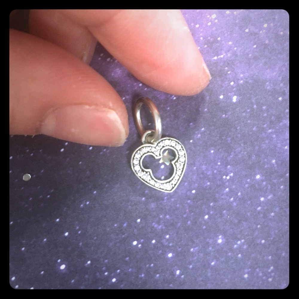 Pandora Mickey Mouse Sparkling Silhouette Charm